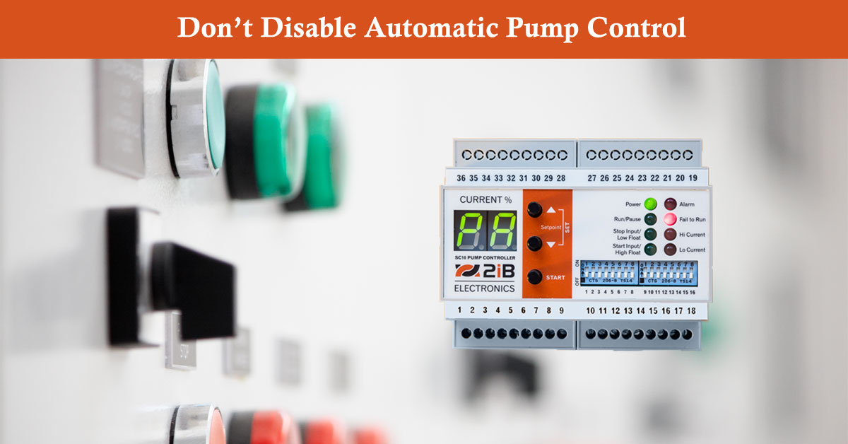 Prevent Pump Damage by not using Manual Mode.