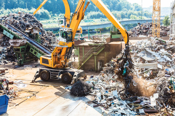 Environmental-Waste-Managemnent-Site Large waste management site recycling metal